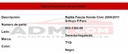Rejilla Fascia Honda Civic 2009-2011 S/hoyo P/faro