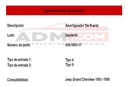 Amortiguador 5ta Puerta Jeep Grand Cherokee 1993-1998