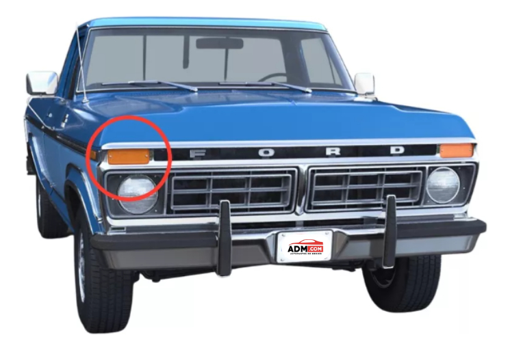 Cuarto Frontal Ford Pickup 1973-1977 Color Ambar