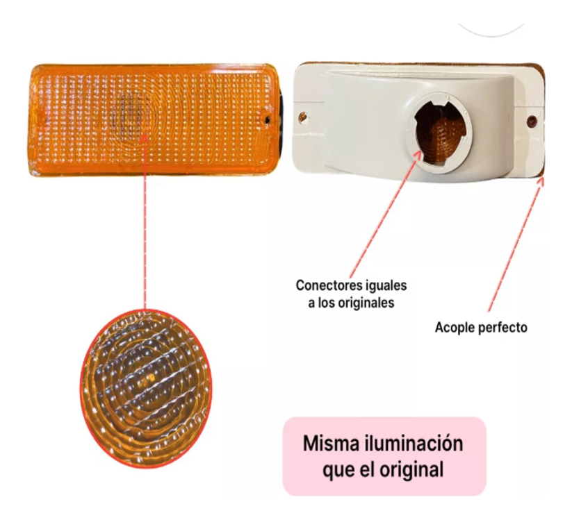 Cuarto Frontal Ford Pickup 1973-1977 Color Ambar