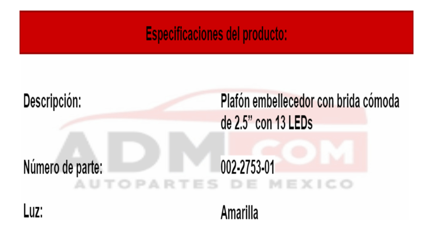 Plafón Embellecedor Con Brida Cromada De 2.5  Con 13 Leds
