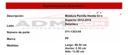 Moldura Parrilla Honda Cr-v Superior 2012-2014