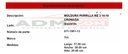 Moldura Parrilla Mazda 3 2014-2016 Cromada