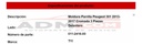 Moldura Parrilla Peugeot 301 2013- 2017 Cromada 3 Piezas