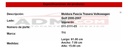 Moldura Fascia Trasera Volkswagen Golf 2000-2007