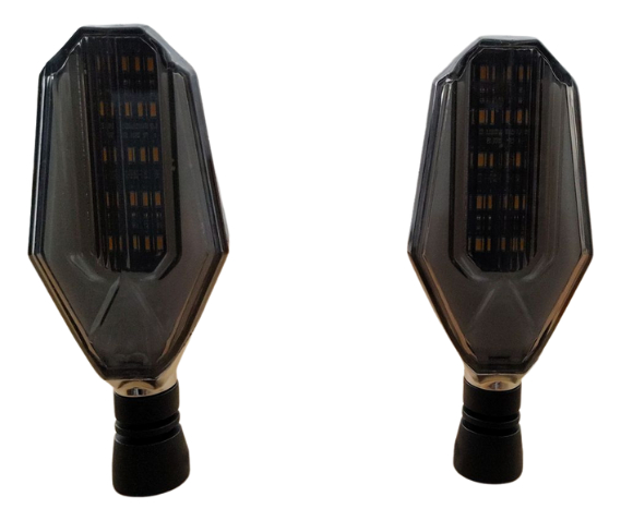 Direccional Plata Moto Universal Led 2 Piezas