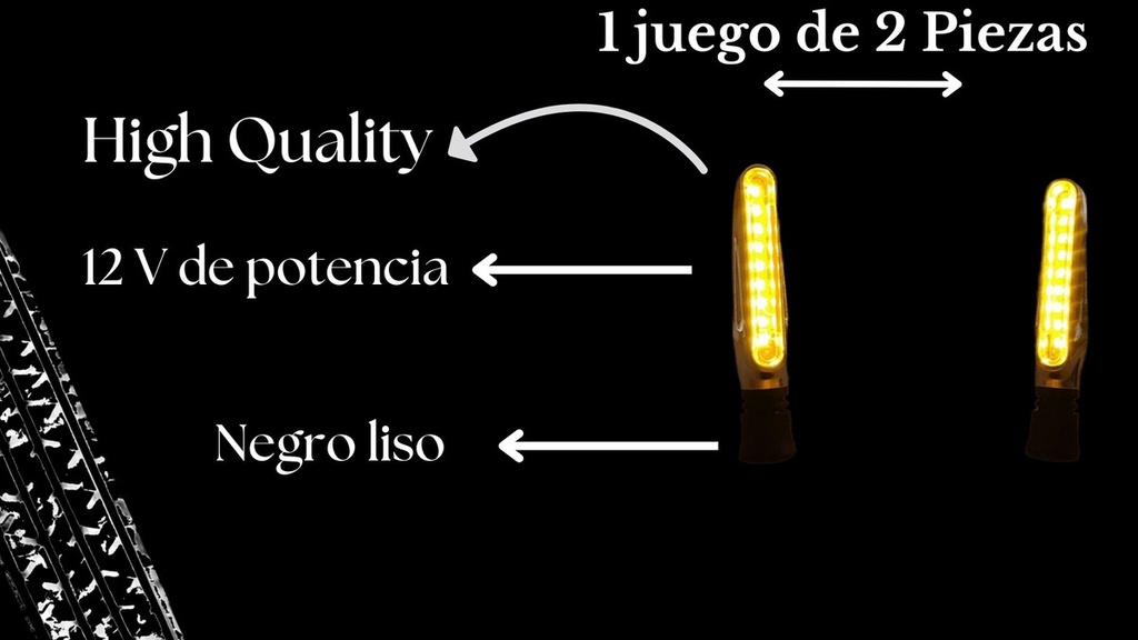 Direccional Moto Universal Led 2 Piezas