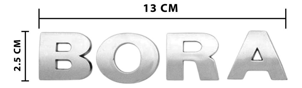 Emblema Letrero Bora Cromado C/adhesivo 2005-2010