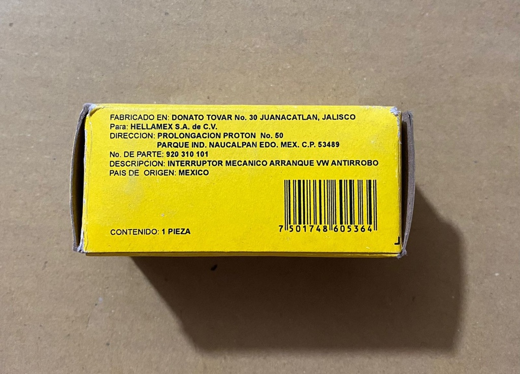 Cilindro Ignicion Hella Vw Sedan Antirro