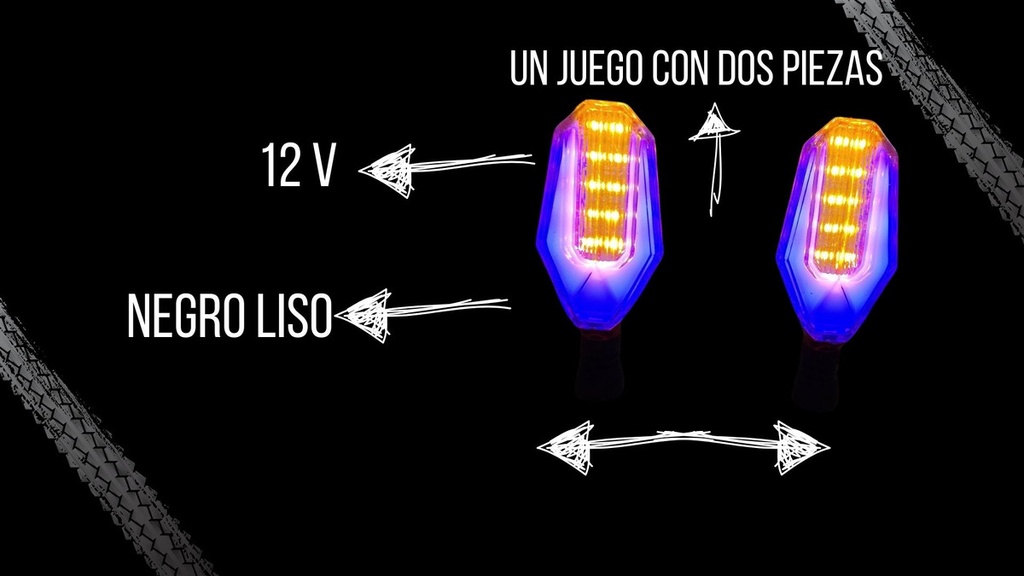 Direccional Moto Universal Led 2 Piezas