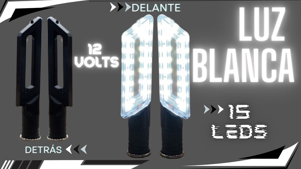 Direccional Led Moto Universal 2 Piezas