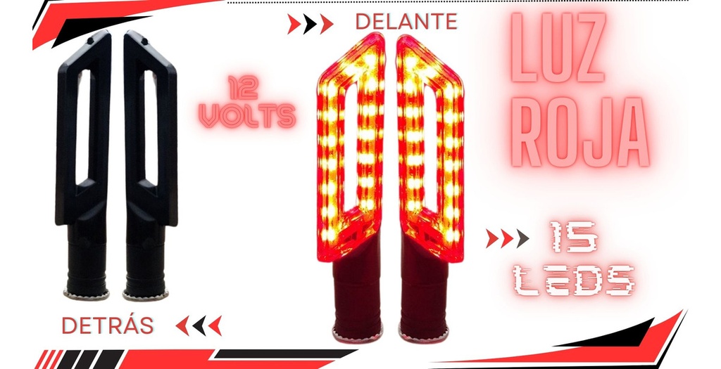 Direccional Led Moto Universal 2 Piezas