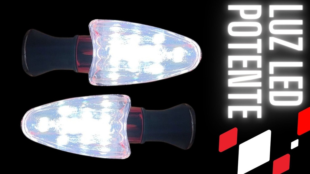 Direccional Led Cuerpo Blanco Moto Universal 2 Piezas