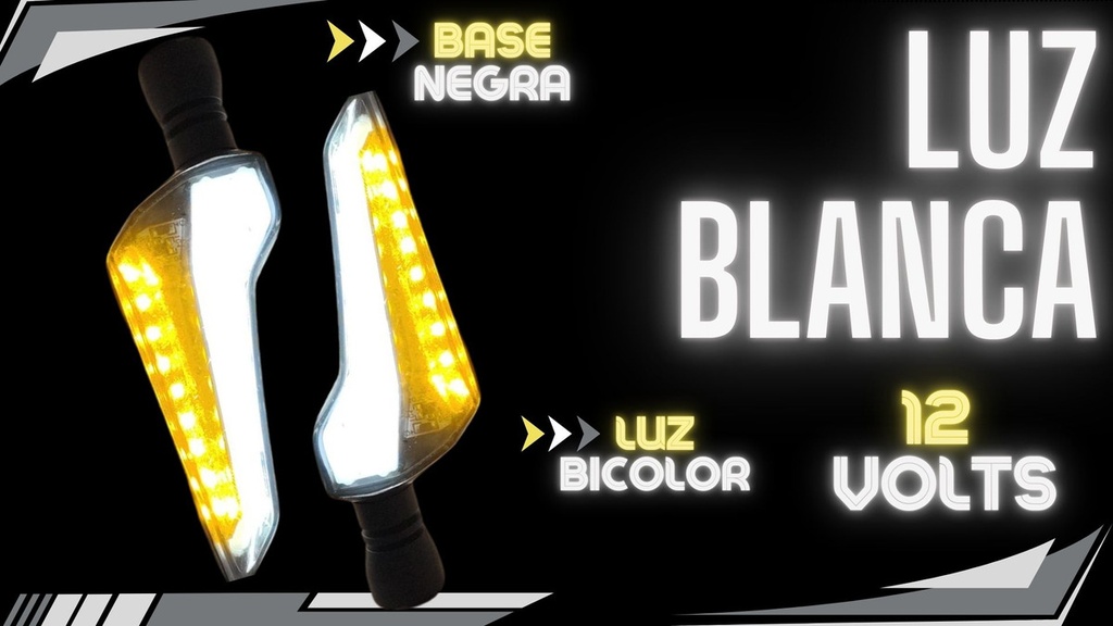 Direccional Leds Bi-color Running Moto Universal 2 Piezas