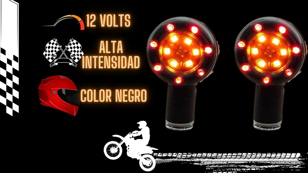Direccional Premium Led Amarilla Alta Intensidad Moto Univer