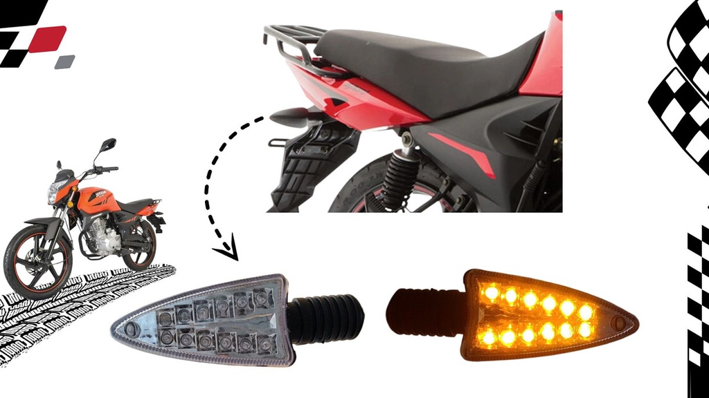 Direccional Trasera Blanco Dt150sport/ft180ts 2 Piezas