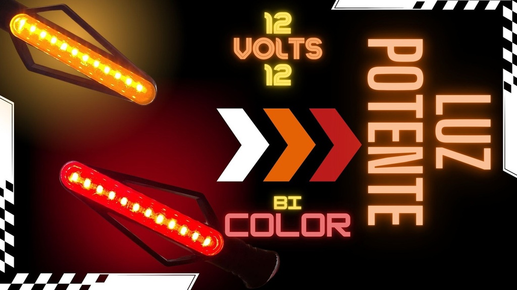 Direccional Led Moto Universal 2 Piezas