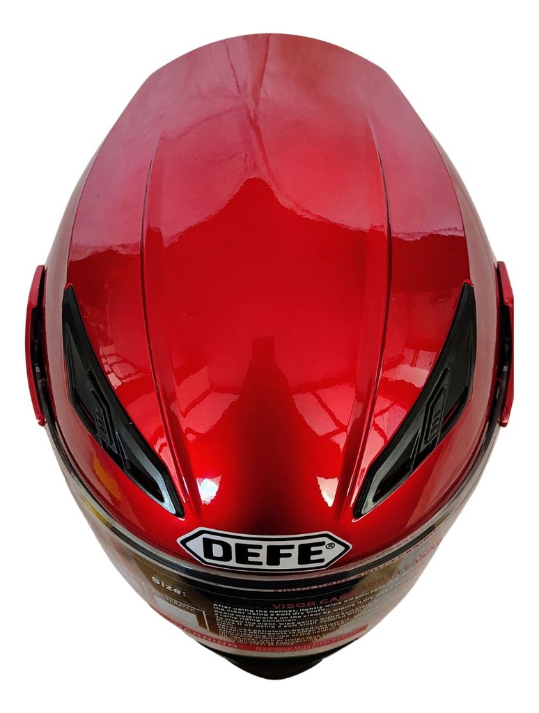 Casco Abatible Defe Dot Doble Mica Rojo Grande