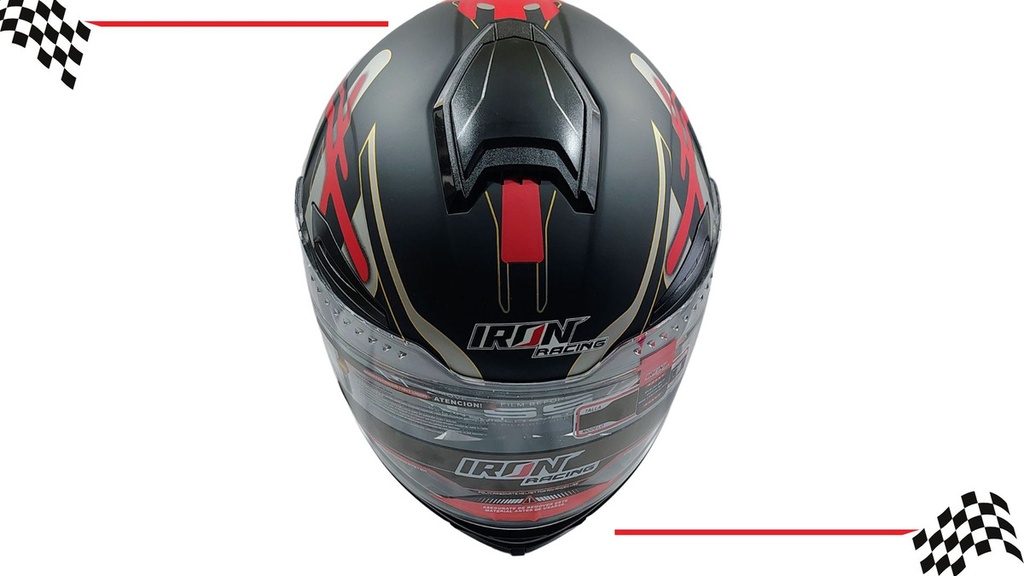 Casco Integral Iron Racing Visera Transparente Moto Dot