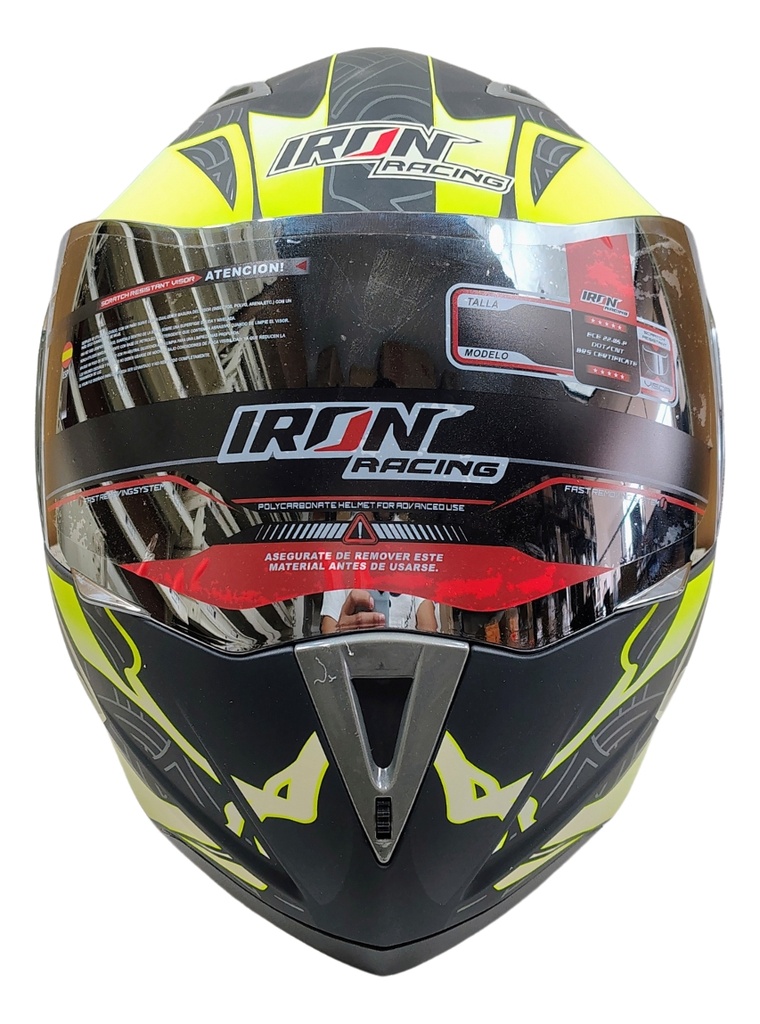 Casco Abatible Iron Racing Ir-105 Doble Mica Dot V