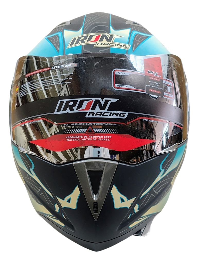 Casco Abatible Iron Racing Ir-105 Doble Mica Dot V