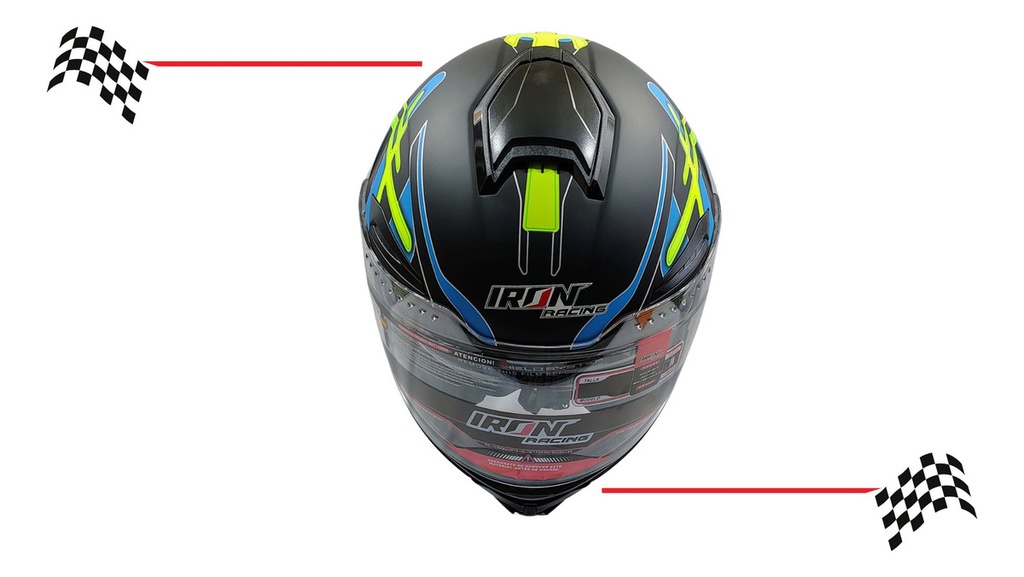 Casco Integral Iron Racing Visera Transparente Moto Dot