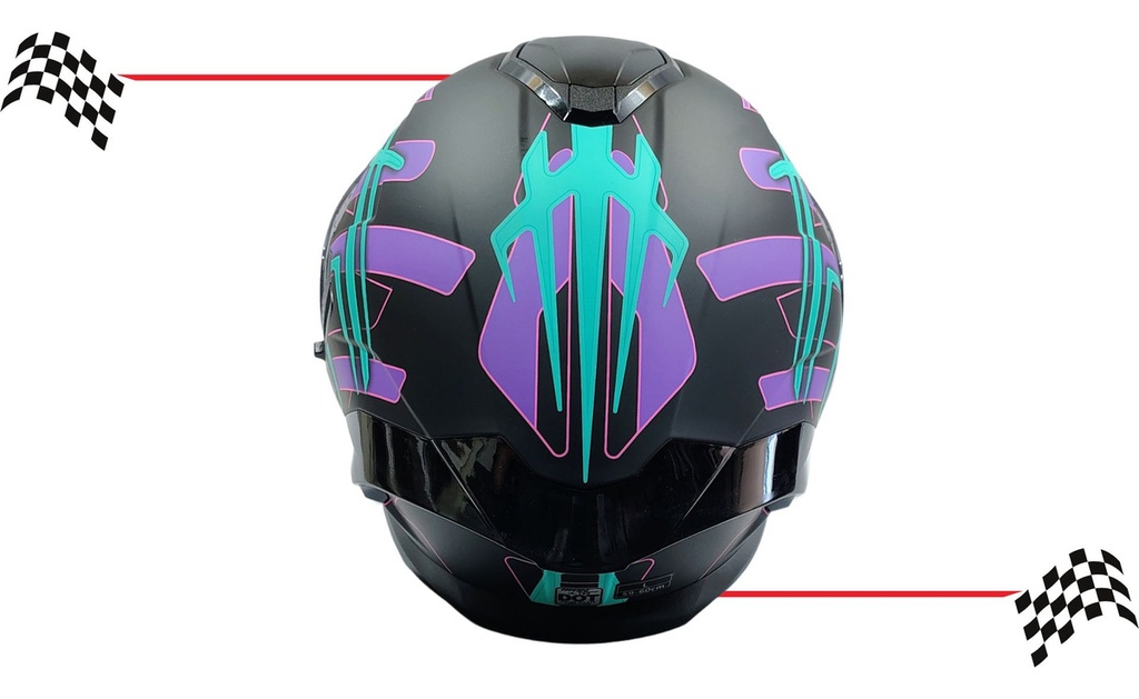 Casco Integral Iron Racing Visera Transparente Moto Dot