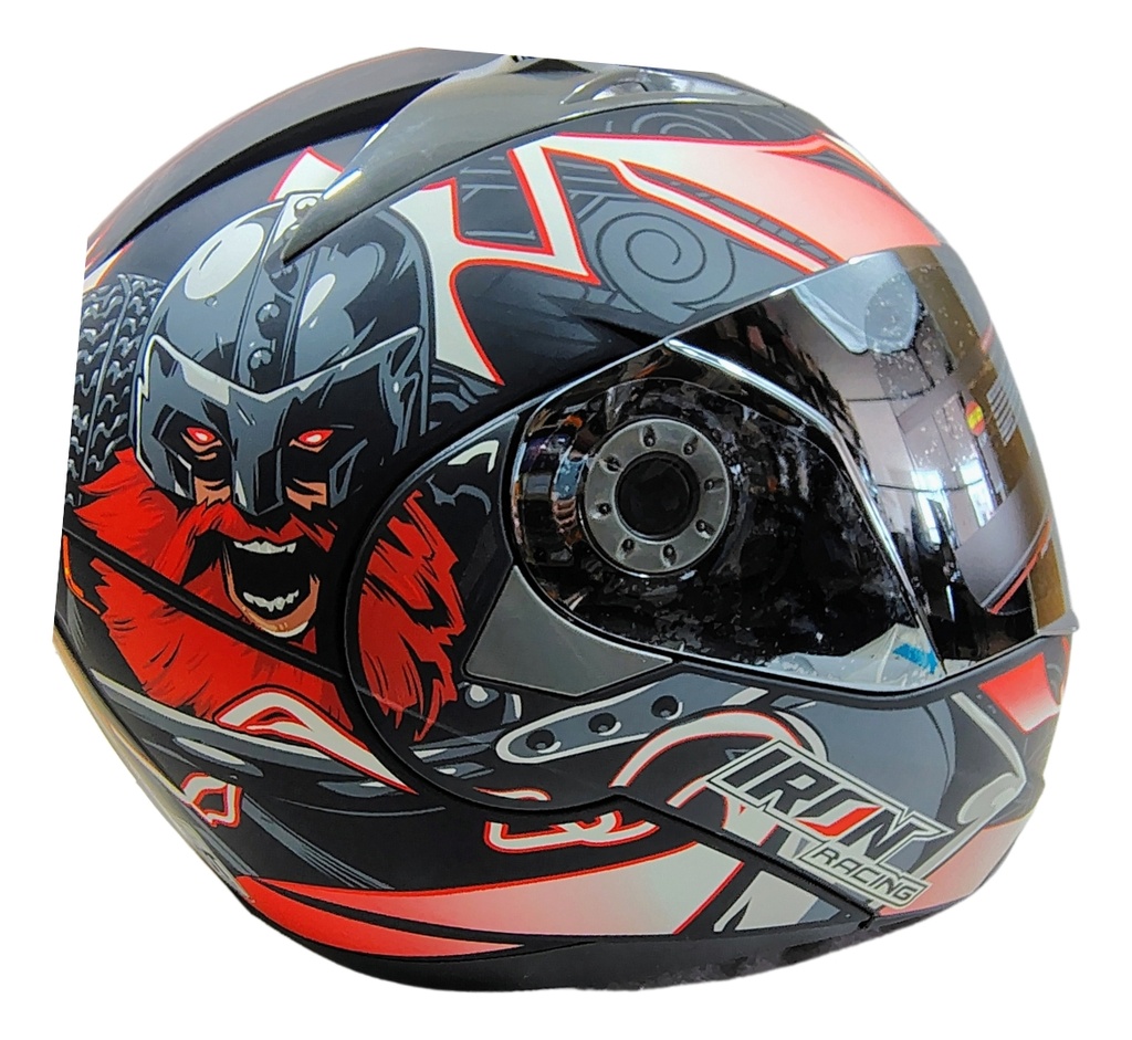Casco Abatible Iron Racing Ir-105 Doble Mica Dot V