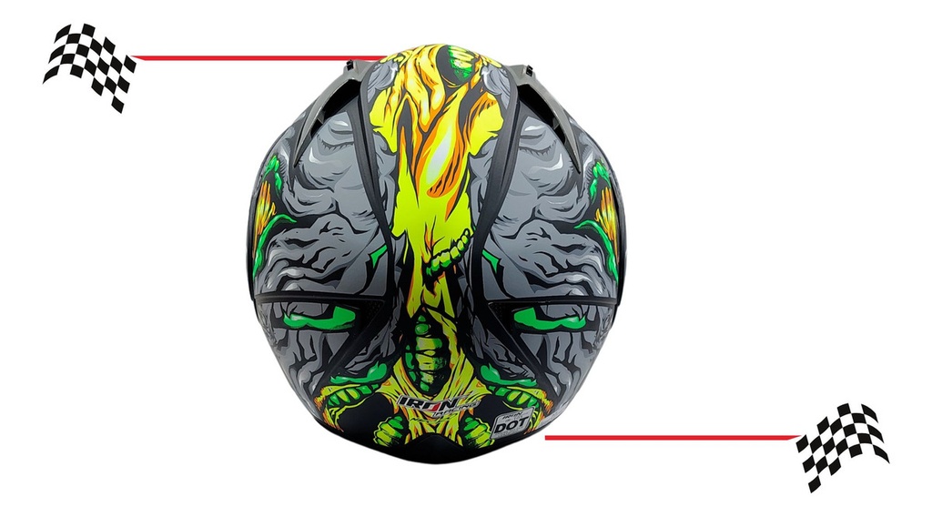 Casco Abatible Iron Racing Ir-105 Doble Mica Dot