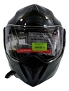 Casco Abatible  Doble Mica Negro Brillante