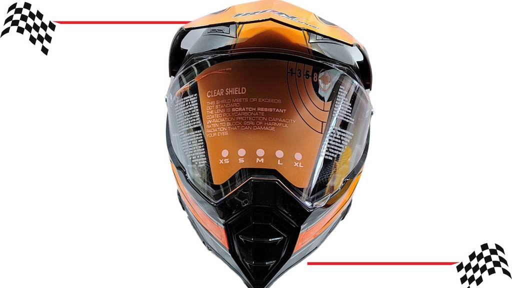 Casco Abatible Cross Iron Racing K13 Acabado Brilloso Dot