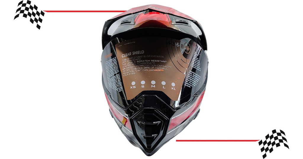 Casco Abatible Cross Iron Racing K13 Acabado Brilloso Dot