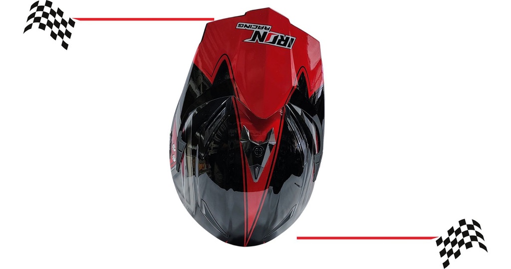 Casco Abatible Cross Iron Racing K13 Acabado Brilloso Dot