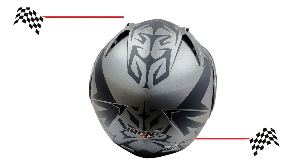 Casco Abatible Iron Racing Ir105 Dot Ojo Negro Mate