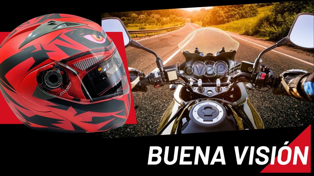 Casco Abatible Iron Racing Ir105 Dot Ojo Negro Mate