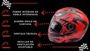 Casco Abatible Iron Racing Ir105 Dot Ojo Negro Mate
