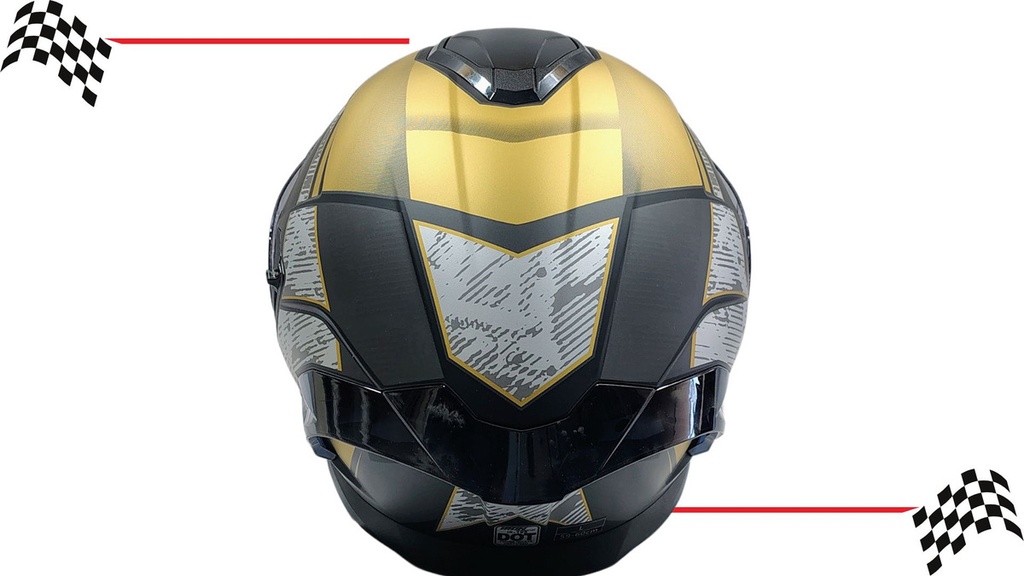 Casco Abatible Iron Racing Tretech Doble Mica Cert Dot