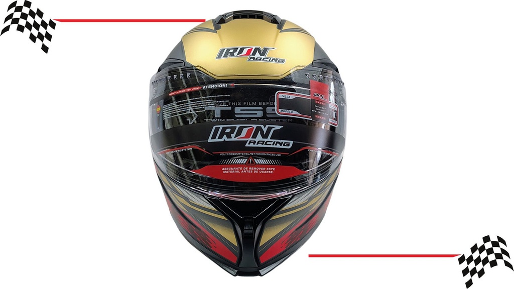 Casco Abatible Iron Racing Tretech Doble Mica Cert Dot