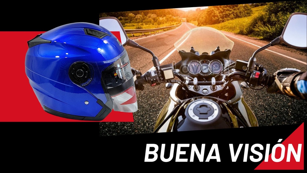 Casco 3/4 Doble Mica Mod. Europeo