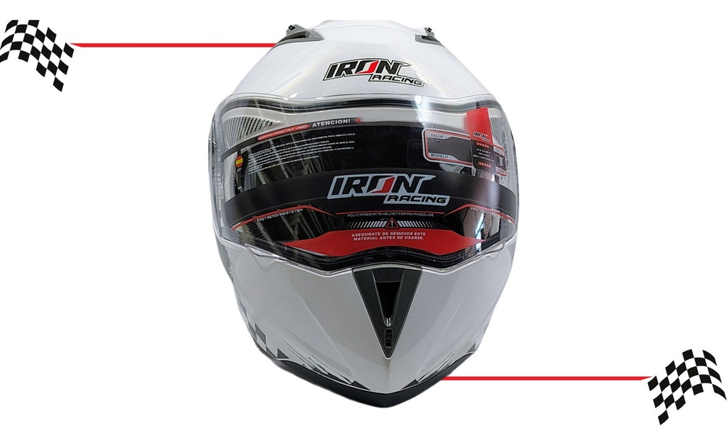 Casco Abatible Iron Racing Dot  Ir-105 Doble Mica