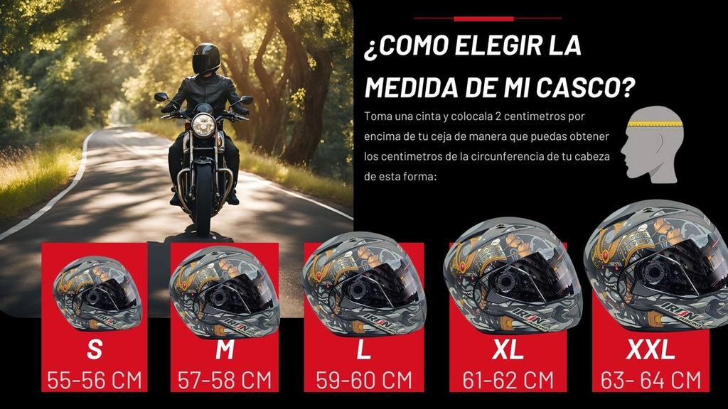 Casco Abatible Iron Racing Ir-105 Doble Mica Dot Immortal