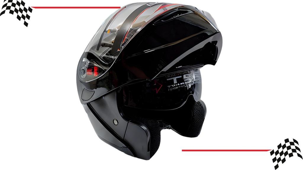 Casco Abatible Iron Racing Dot Ir-121