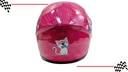 Casco Cerrado Rosa Infantil Gatito Visera Transparente