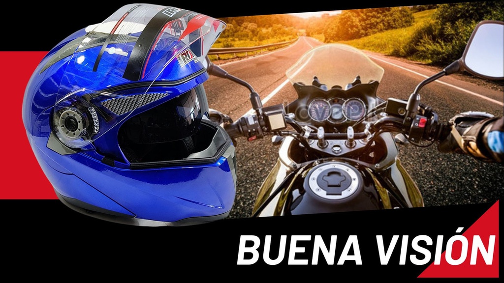 Casco Abatible Iron Racing Doble Mica Dot