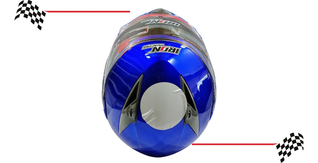 Casco Abatible Iron Racing Doble Mica Dot