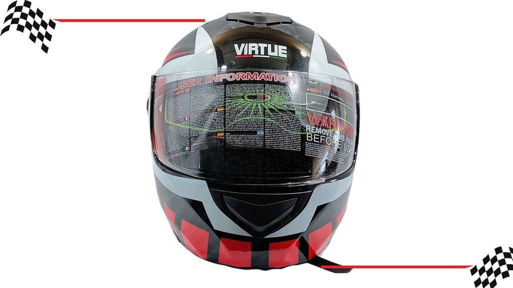 Casco Abatible Virtue Doble Mica Anti-rayones Dot