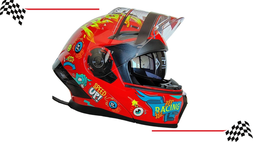 Casco Abatible Speedup Iron Racing
