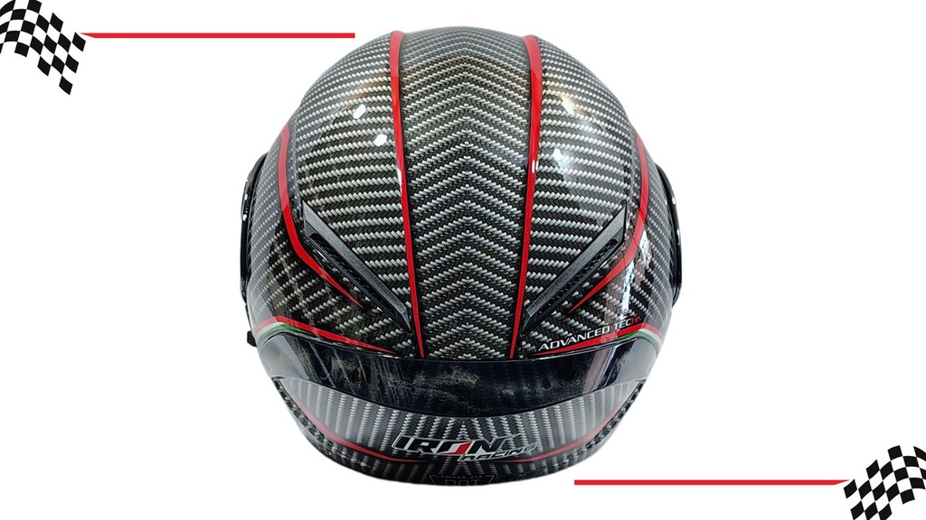 Casco Abatible Mica Doble  Iron Racing Dark Phoenix Dot