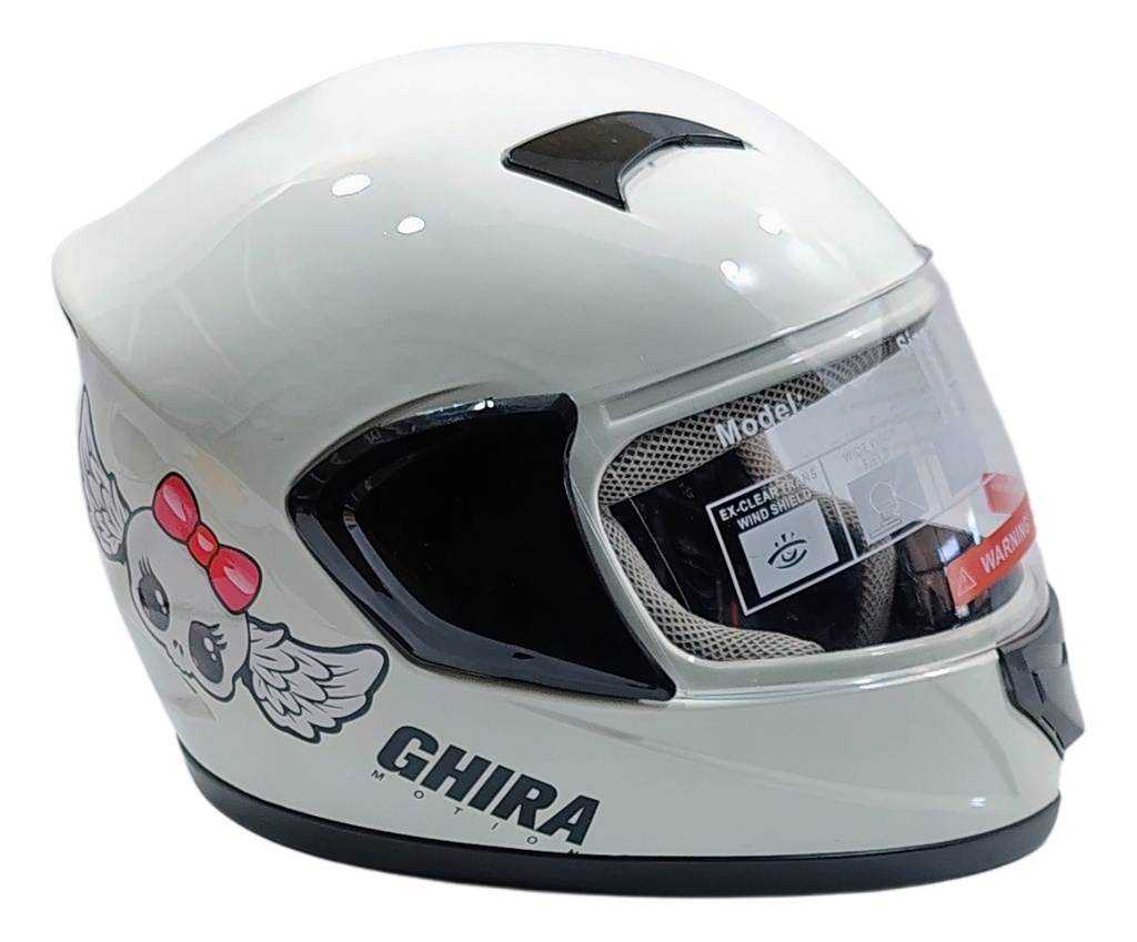 Casco Cerrado Infantil Visera Transparente Ghira Calaverita