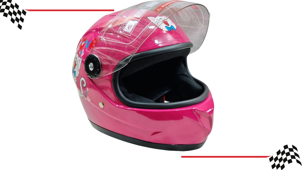 Casco De Moto Infantil Cerrado Protección Total Con Visera